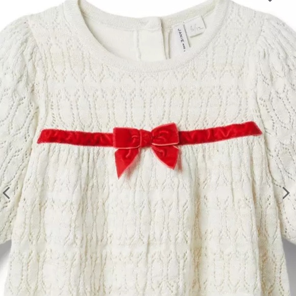 NWT Janie and Jack Baby 6-12M Shimmer Sweater Dress - Picture 3 of 6